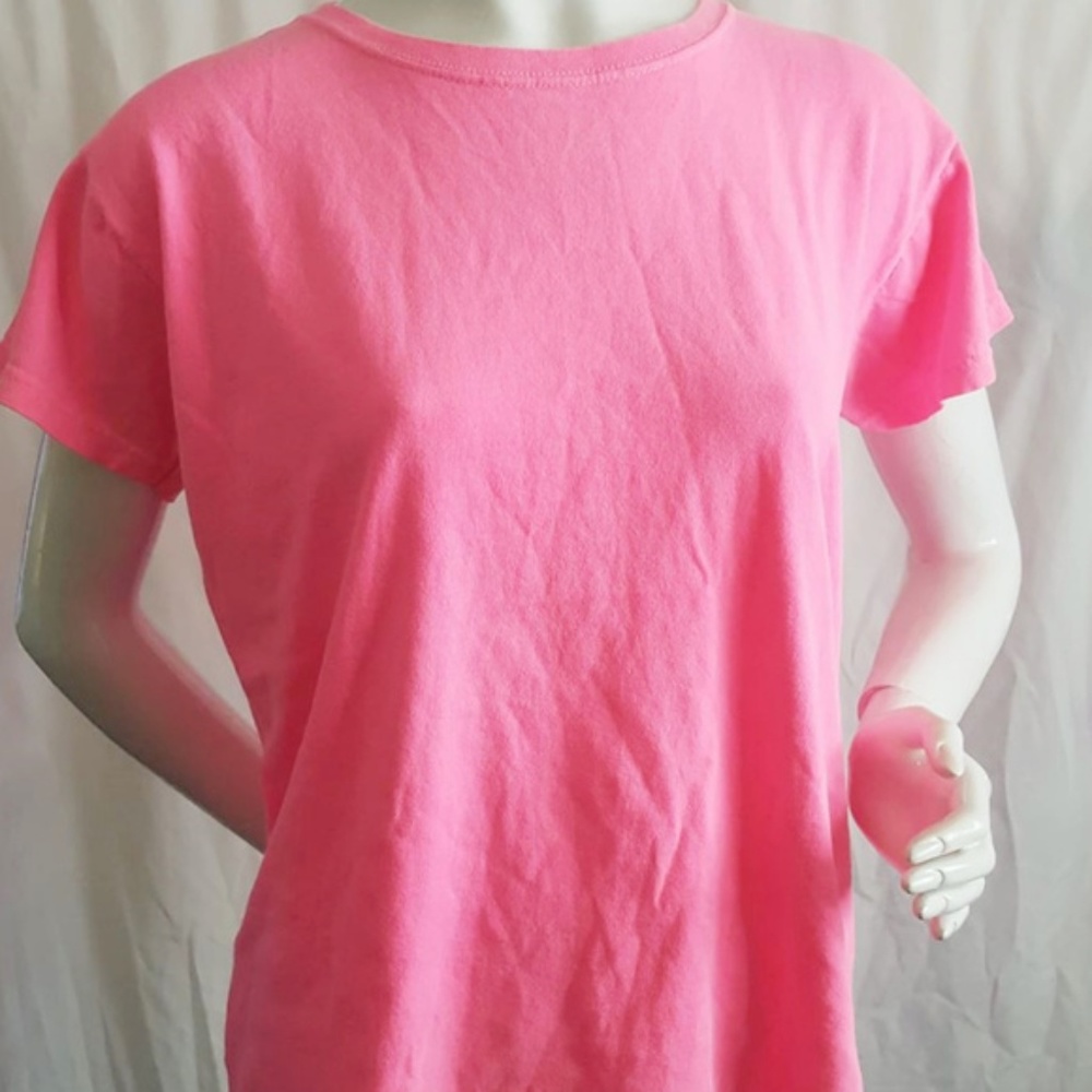 Anvil Pink T-Shirt Short Sleeve Womens Size Medium